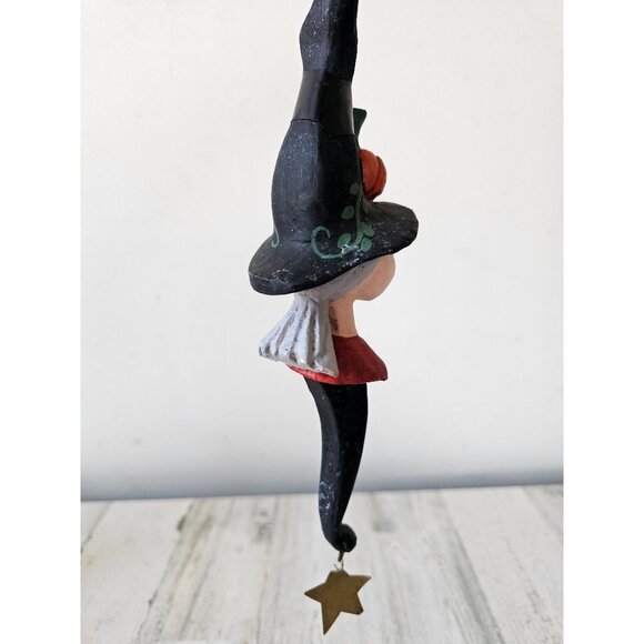 Vintage house of hatten witch Halloween star ornament pumpkin jack-o'-lantern de - Picture 4 of 8